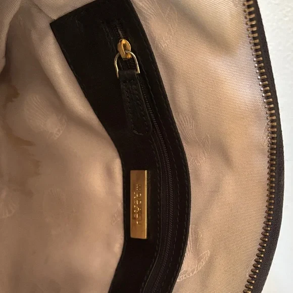 Modalu Pippa 2011 Black Leather Handbag with Gold Accents - Picture 8 of 13